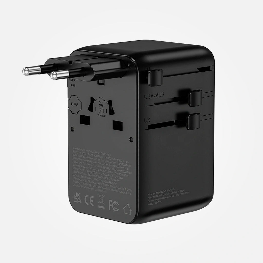Cargador Universal viajero de 70W GaN con carga rápida - Wiwu
