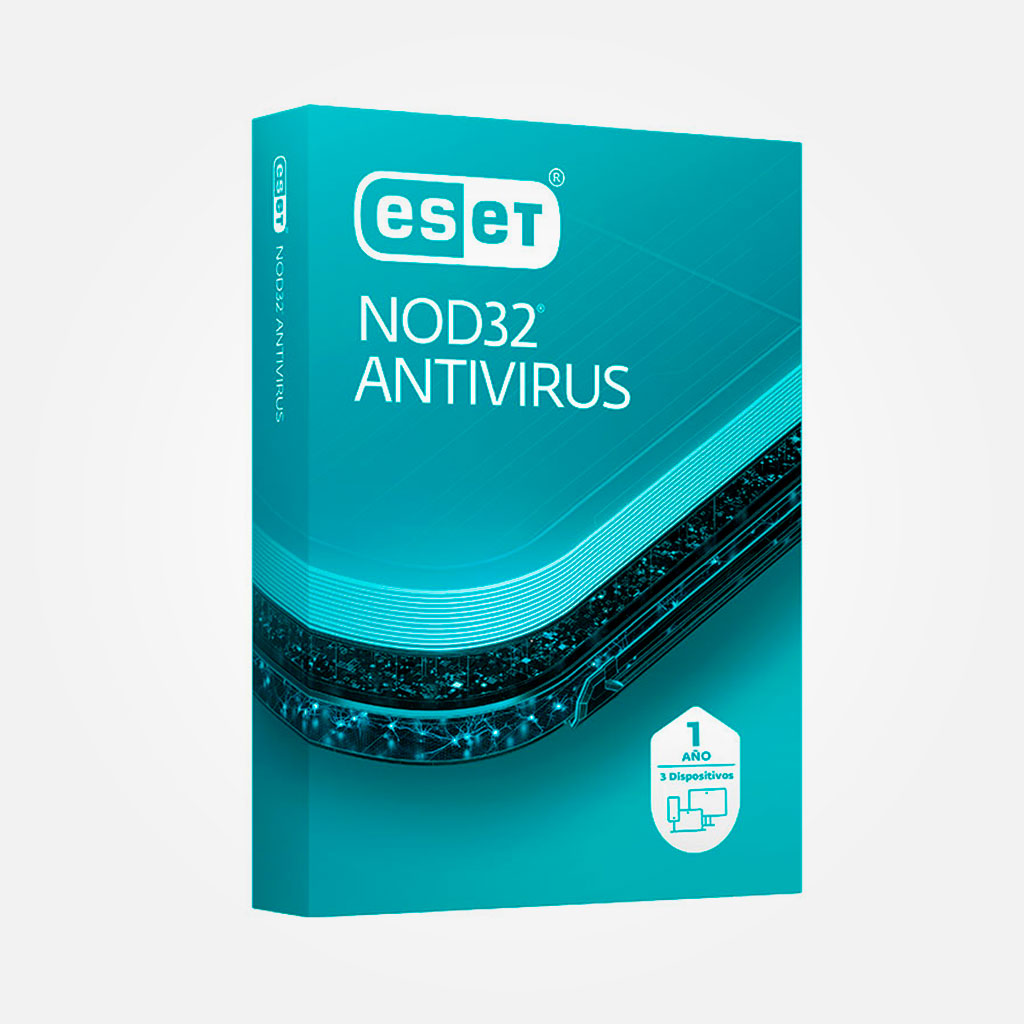 Antivirus Eset NOD32 2024 para 3 dispositivos, Licencia 1 año