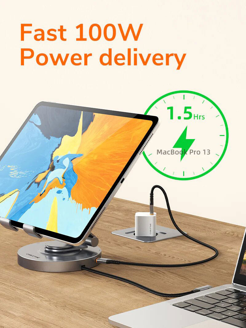 Hub USB-C & Stand 8 en 1 de aluminio para iPad Pro - Cabletime