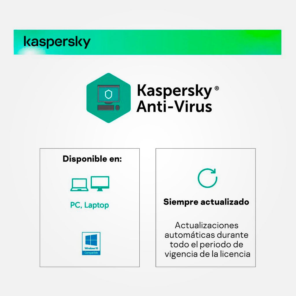 Antivirus Kaspersky Esencial 1 PC, Licencia por 1 Año, Blister