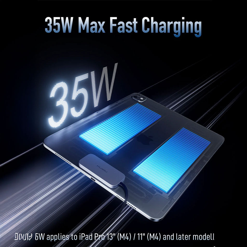 Cargador inalámbrico magnético KU XIU de 35w para iPad Pro 11 y Pro 13 M4
