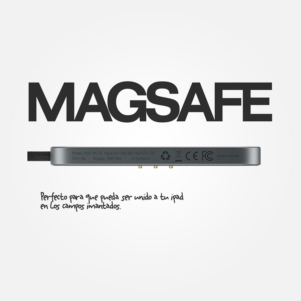 Cargador inalámbrico magnético KU XIU de 35w para iPad Pro 11 y Pro 13 M4