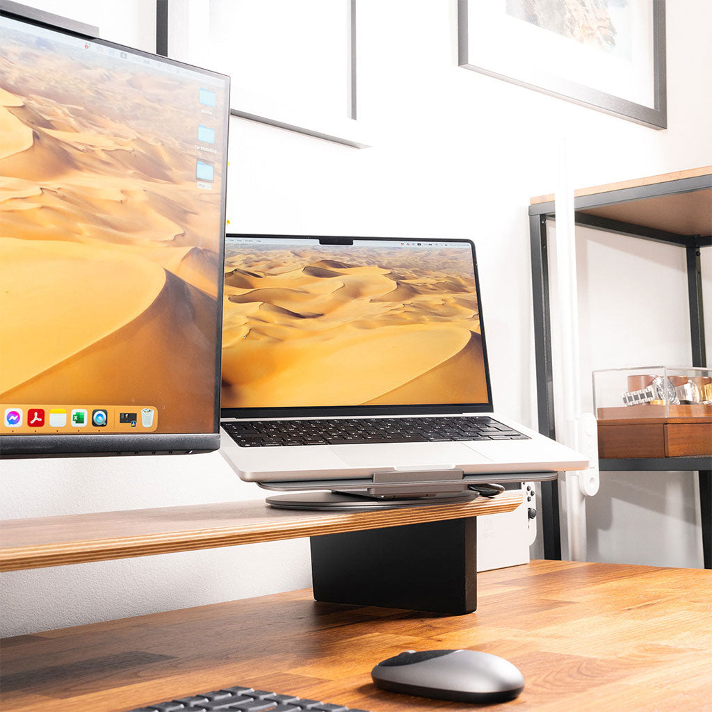 Kuxiu X53 - Stand ergonómico para laptop con Hub 8 en 1 integrado con base giratoria 360°