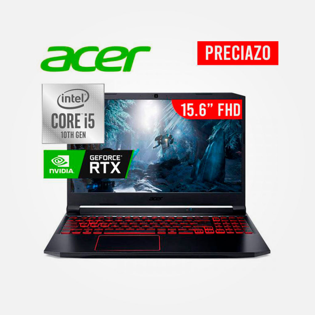 Laptop Gamer Acer Nitro 5 15.6" Intel Core i5 10300H 256GB SSD + 1TB HDD 8GB RAM