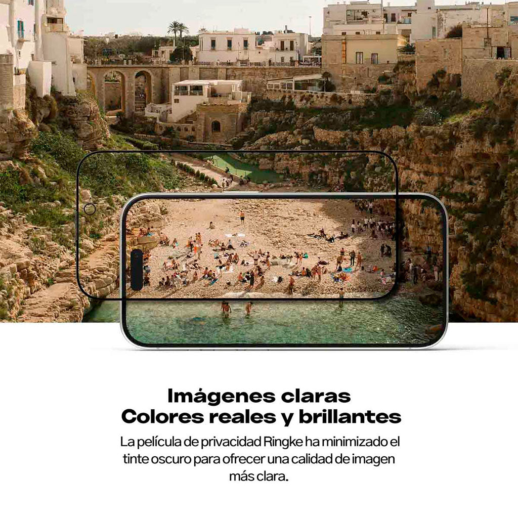 Ringke - Protector de Pantalla vidrio Anti-espía iPhone 16 Pro / 16 Pro Max