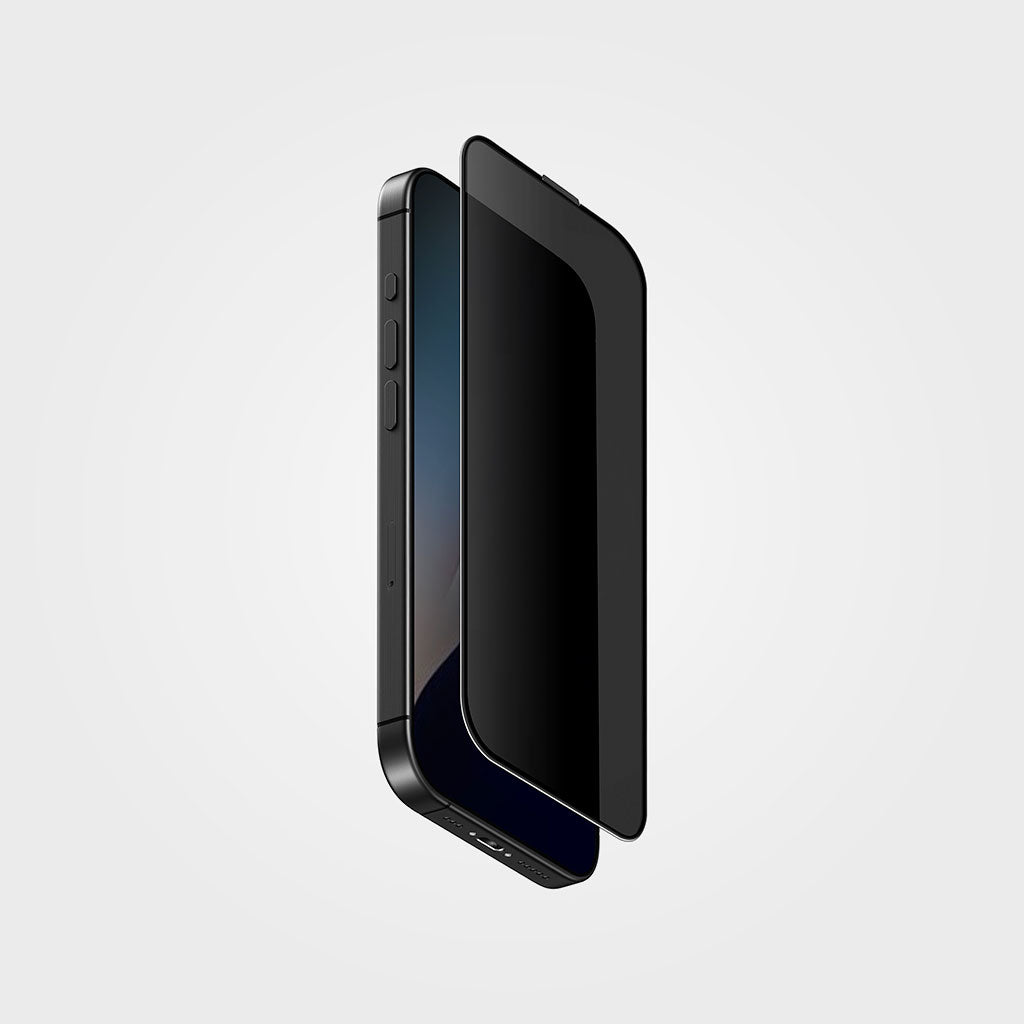 Uniq - Protector de Pantalla vidrio Anti-espía Optix iPhone 16 Pro / 16 Pro Max