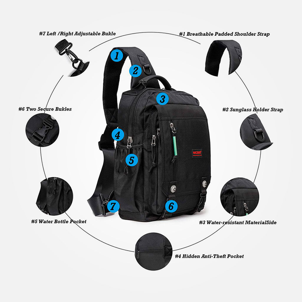 Mochila NicGid verde camuflaje 14"