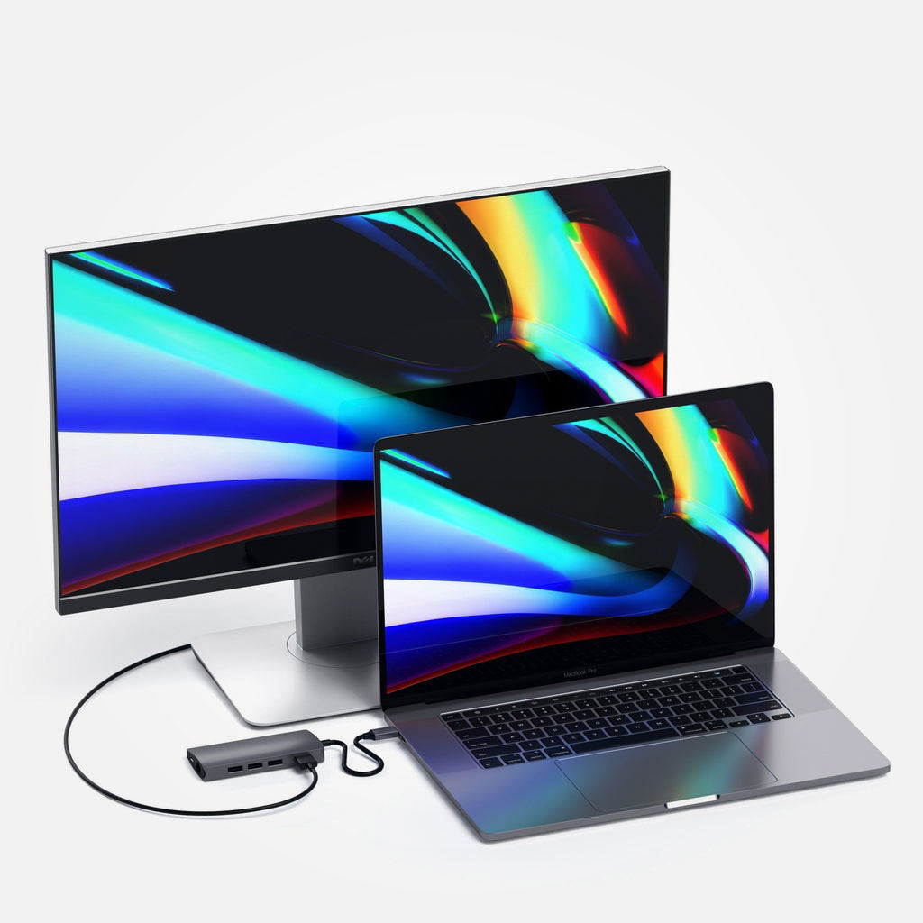 Adaptador Satechi Multipuerto Tipo-C 4K Ethernet V2 - Gris Espacial