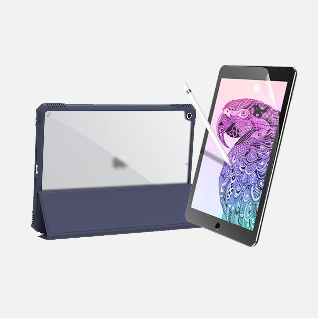 Bundle Wiwu Case y Protector de pantalla para iPad 12.9" - Azul