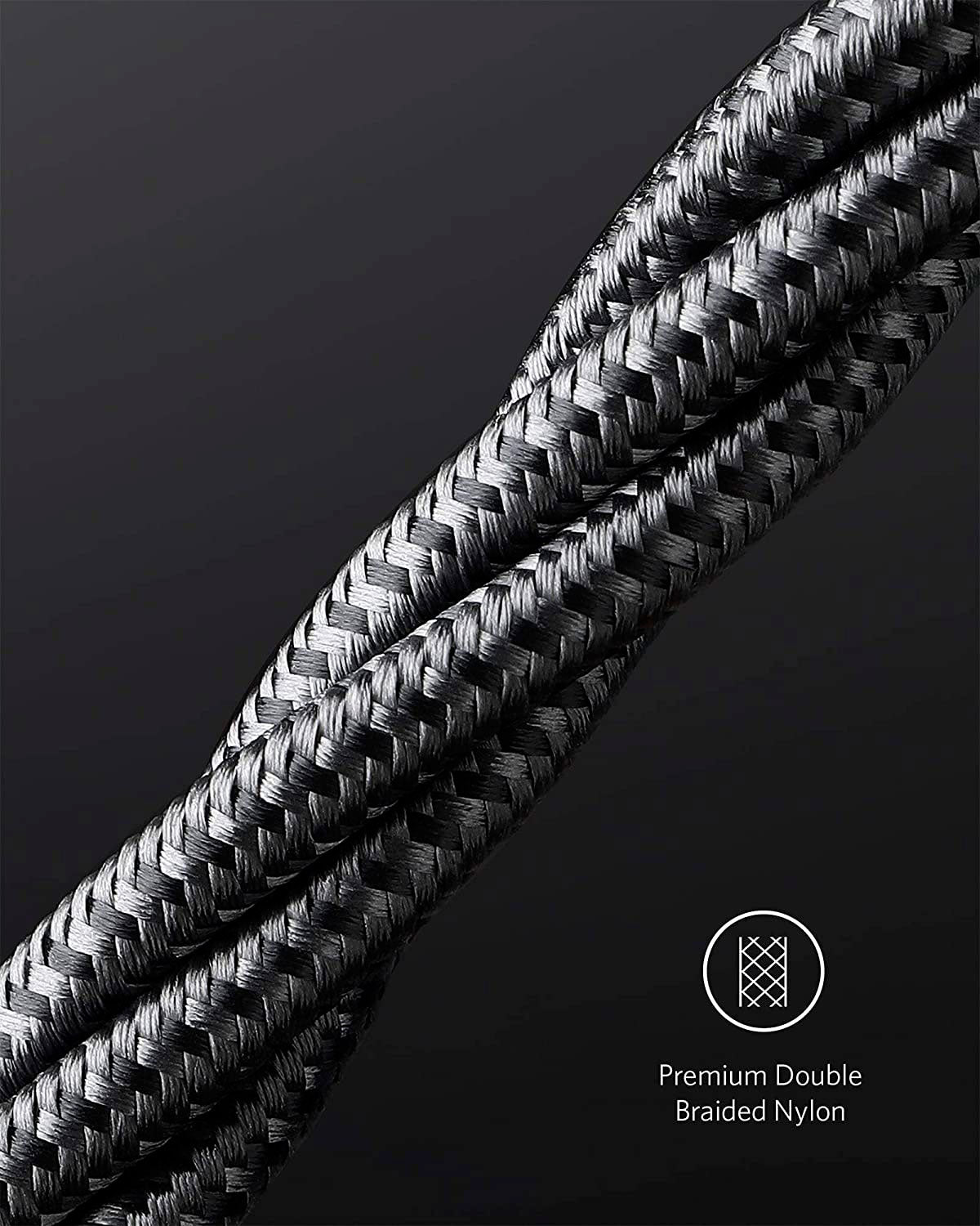 Cable de Nylon USB-C a USB-C 100W de 3MT