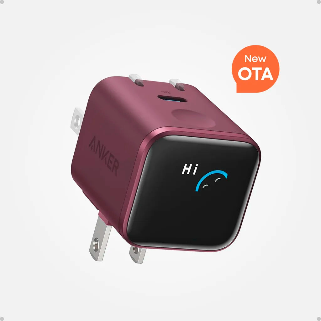 Cargador Anker Nano OTA de 45W con pantalla inteligente, 180°