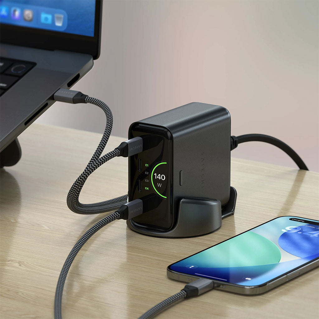 Cargador de escritorio ChargeView de 140W GaN - Satechi