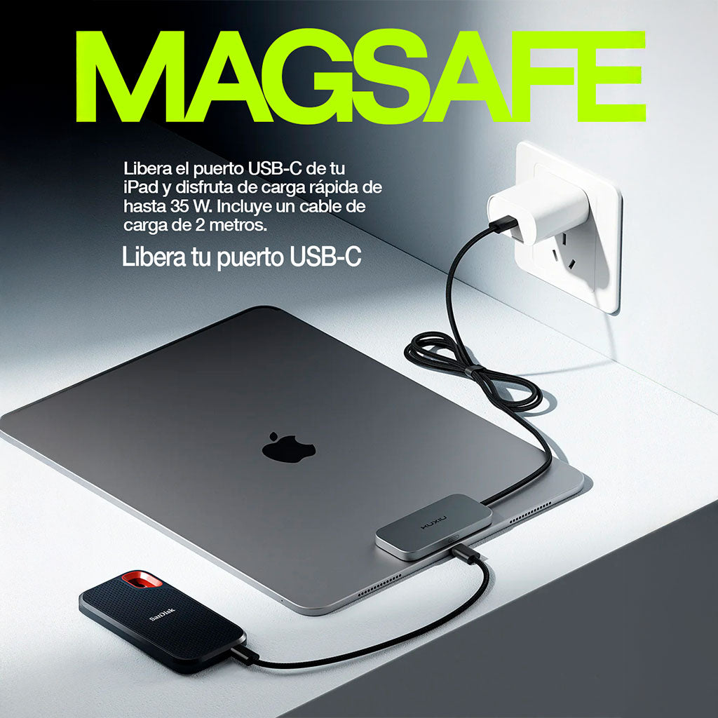 Cargador inalámbrico magnético KU XIU de 35w para iPad Pro 11 y Pro 13 M4