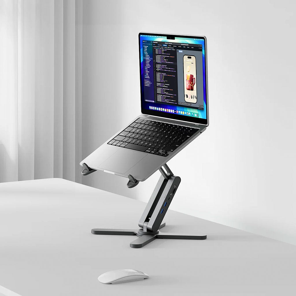 Kuxiu X53 mini - Soporte ergonómico para laptop con Hub 8 en 1 integrado