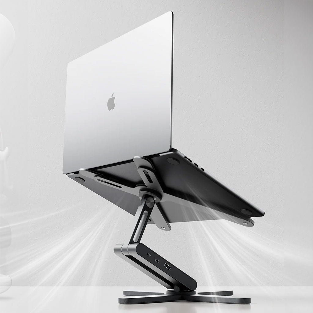 Kuxiu X53 mini - Soporte ergonómico para laptop con Hub 8 en 1 integrado