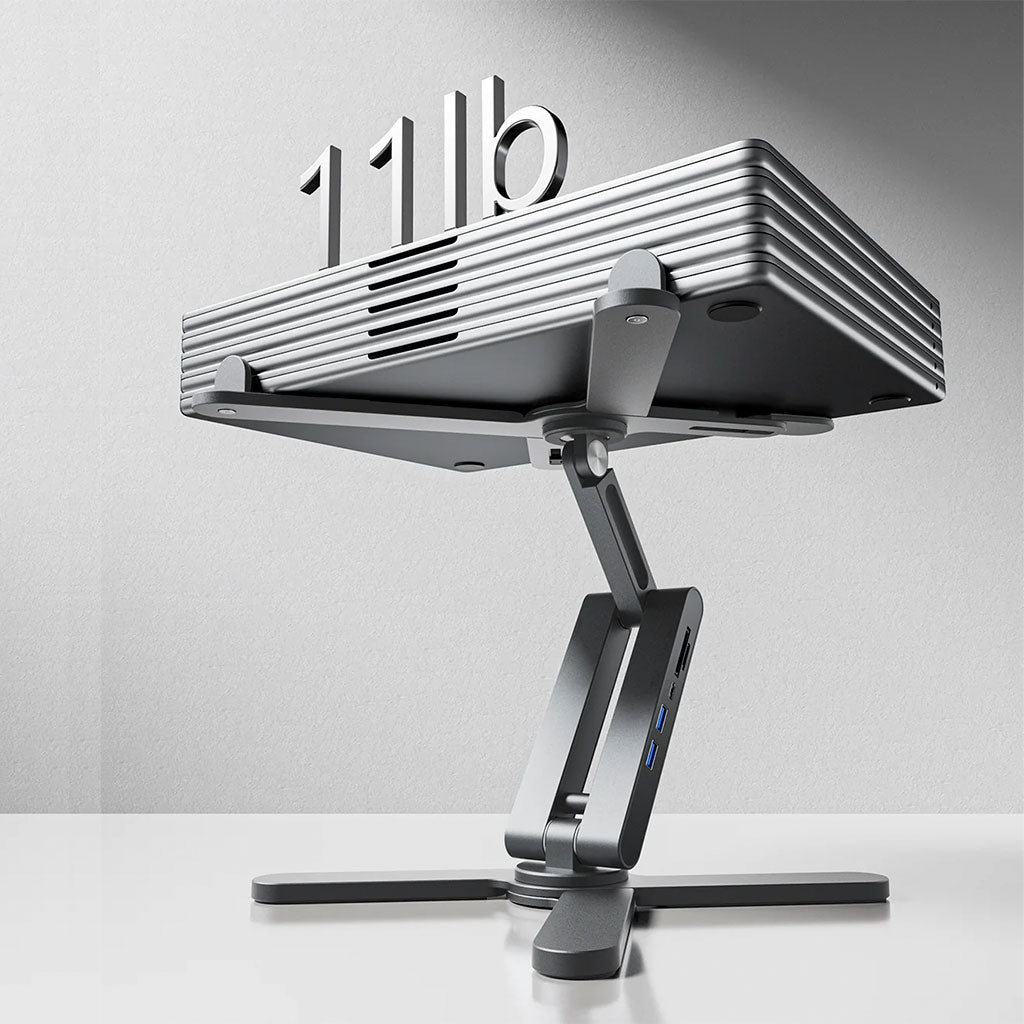 Kuxiu X53 mini - Soporte ergonómico para laptop con Hub 8 en 1 integrado
