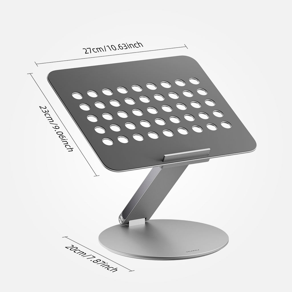 Kuxiu X53 - Stand ergonómico para laptop con Hub 8 en 1 integrado con base giratoria 360°