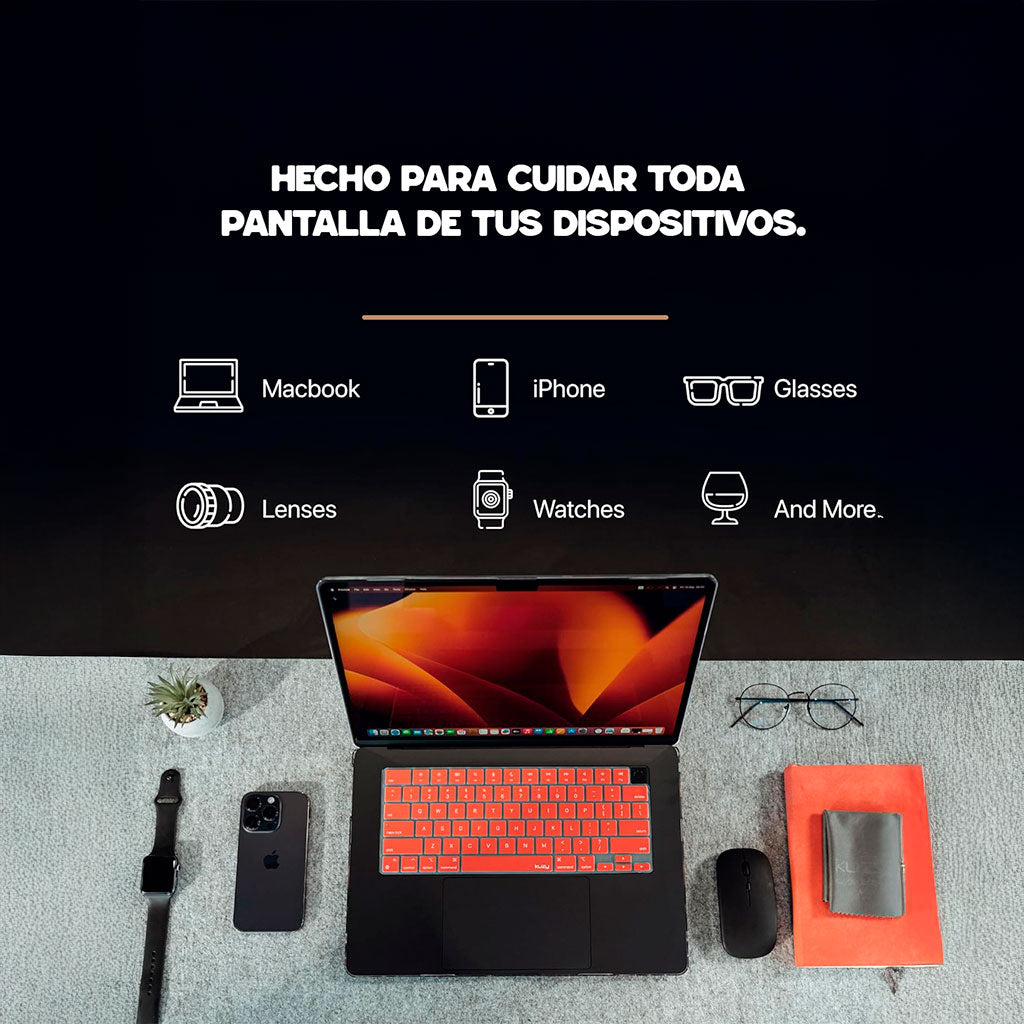 Ghostblanket Kuzy - Paño de limpieza de microfibra premium MacBook 13" & 14" | 15" & 16" - 1 Pack