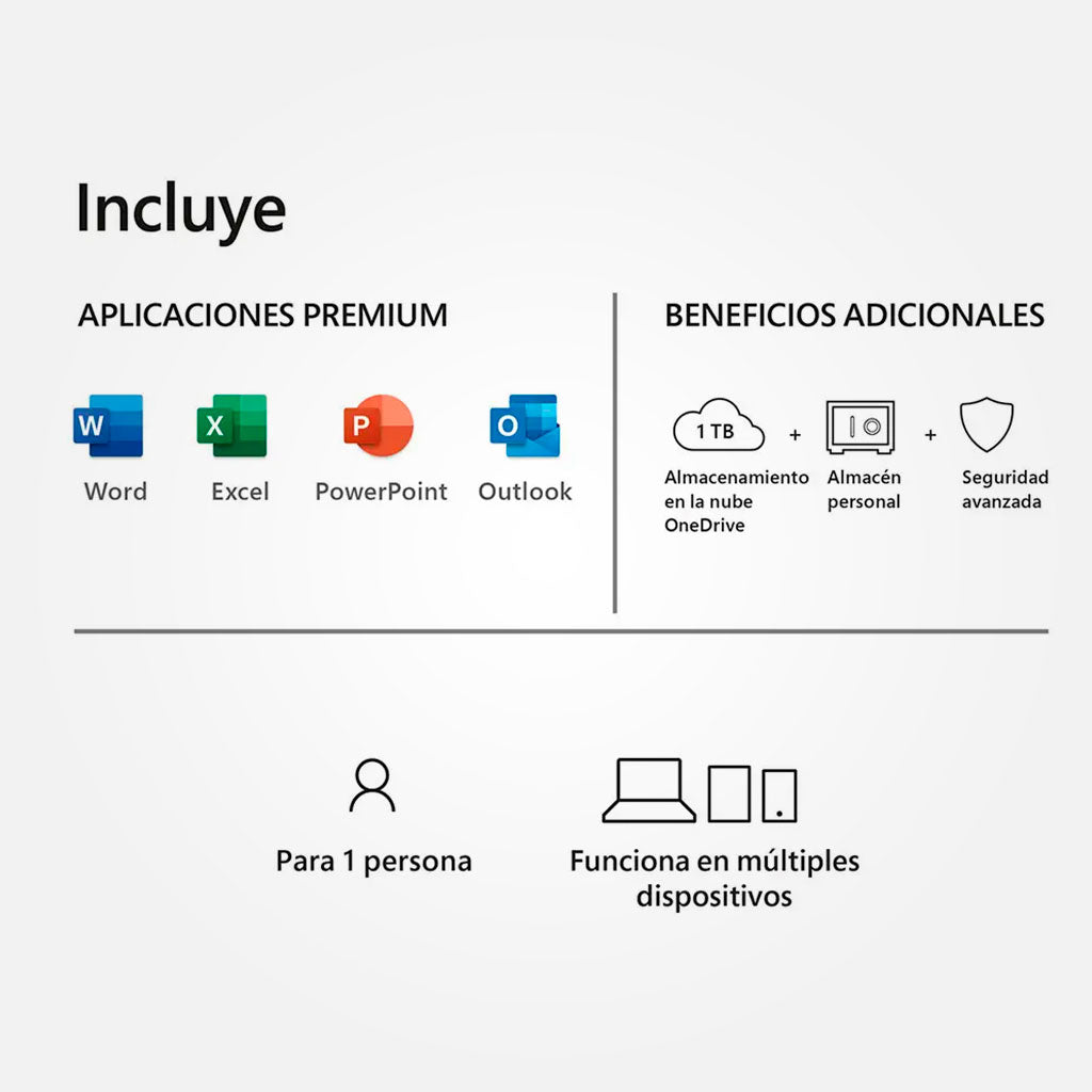 Licencia Microsoft Office 365 Personal