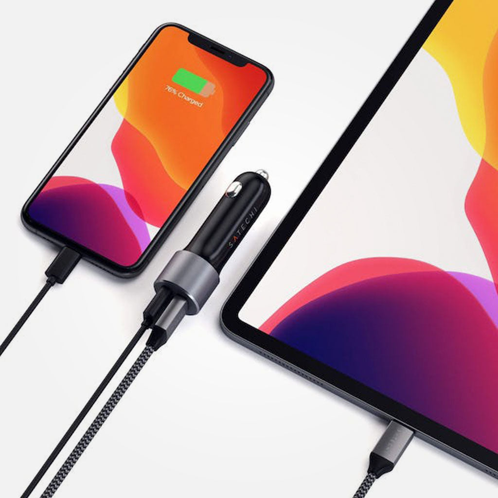 Adaptador de carga para auto de 72W USB-C y USB-A - Satechi