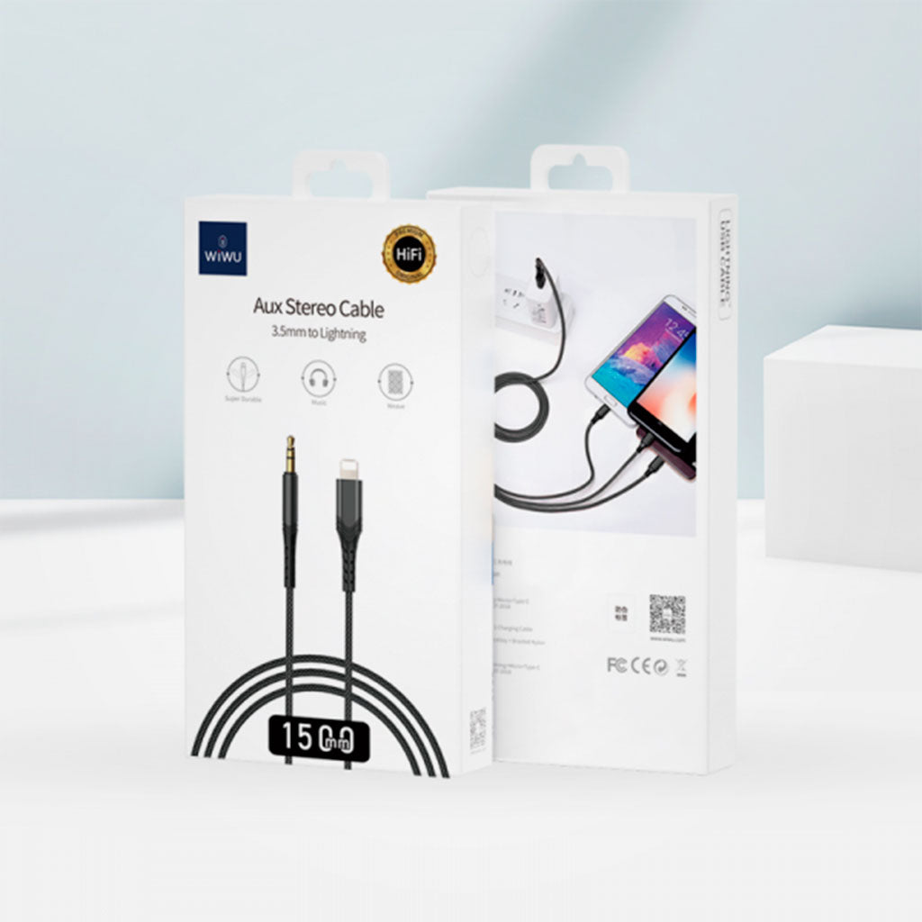 Cable 3.5MM Jack Stereo a Lightning - Wiwu