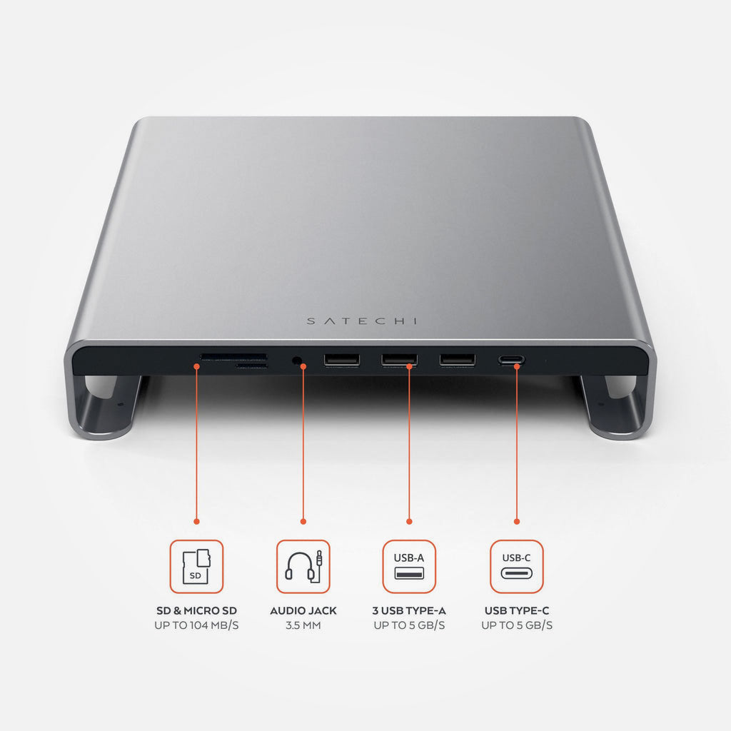 Type-C Aluminum Monitor Stand Hub Satechi