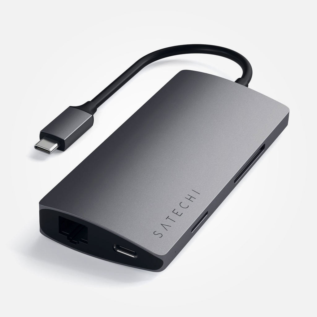 Adaptador Multipuerto Satechi Dual USB-C para MacBook Pro/Air M2 - Gris  Espacial