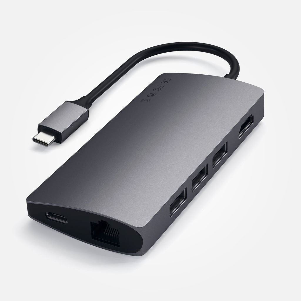 Adaptador Satechi Multipuerto Tipo-C 4K Ethernet V2 - Gris Espacial