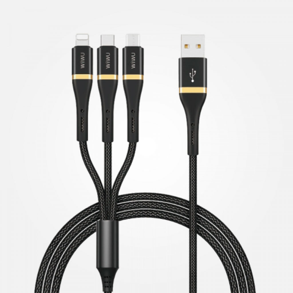 Wiwu Elite Data Cable ED-104 - Lightning, USB-C/A, micro - 1.2 MT