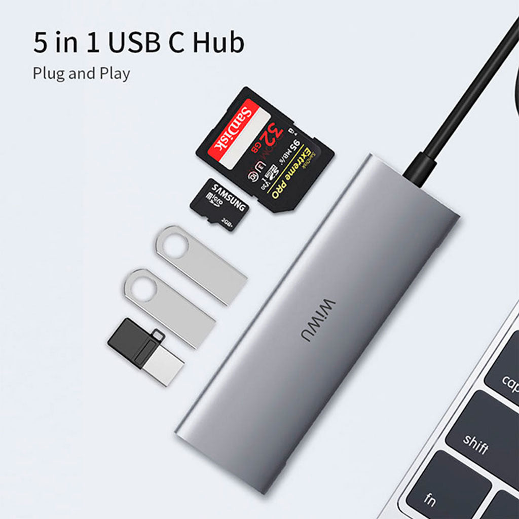 Hub USB-C 5 en 1 Alpha 532ST Wiwu